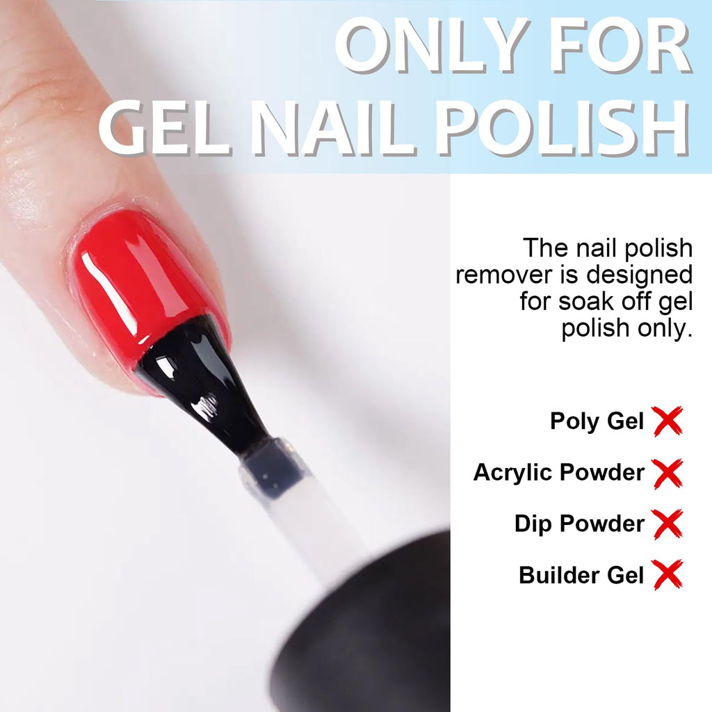 Gel Polish Remover 15ml, Easy Gel Remover with Cuticle Oil 4-Way Nail File