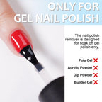 Gel Polish Remover 15ml, Easy Gel Remover with Cuticle Oil 4-Way Nail File