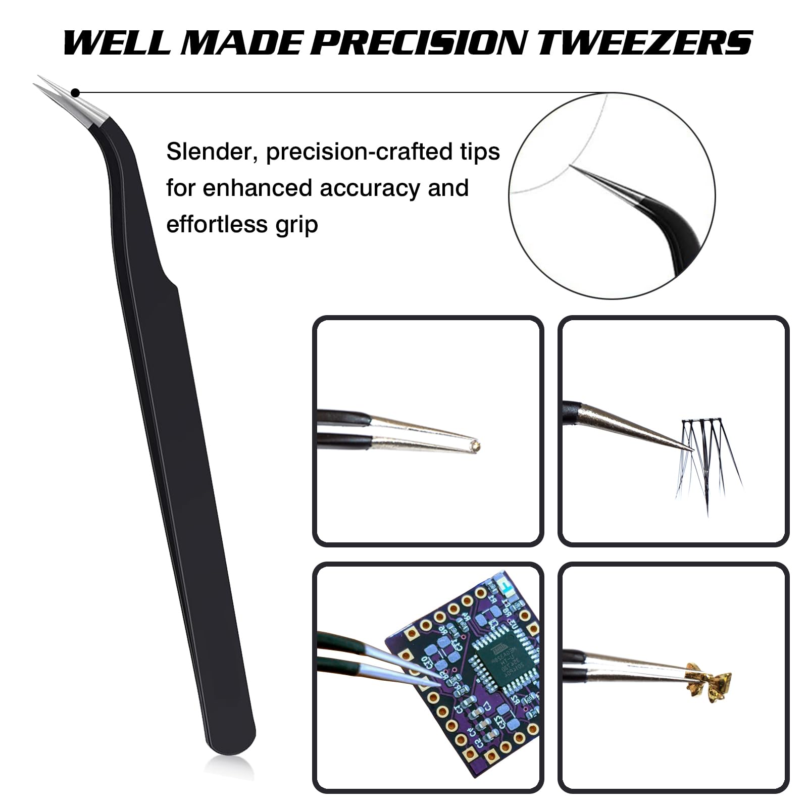 Rhinestone Picker Tool, 2 Bedazzling Pen, 6 Extra Wax Tips&Tweezer | 16Pcs Bedazzling Tools, Diamond Painting Dotting Pen with Precision Tweezer, Nail Art DIY Kit