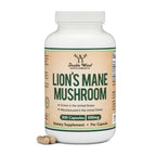 Organic Lion's Mane Mushroom 1,000mg, Memory + Focus Support, 120 Capsules | Supplement for Brain, Gut, and Heart Health, Grown in USA, Nerve Healthy (NGF) + Immune System Support, 3rd-Party Tested