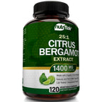 NutriFlair Organic Citrus Bergamot 1400mg, 120 Capsules - 25:1 Bergamia - Essential Oil and Citrus Bioflavonoids - Natural Heart Health Supplements for Women and Men - Non-GMO Pills