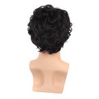 Buy now Kaneles Mens Short Curly Black Wig with Bang Costume Halloween Cosplay Party Natural Hair Wig at indiglob india