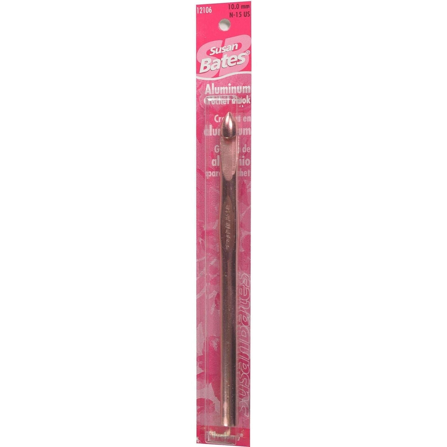 Buy now Susan Bates 5-1/2-Inch Silvalume Aluminum Crochet Hook, 5.5mm, Red N15 (10mm) at indiglob india