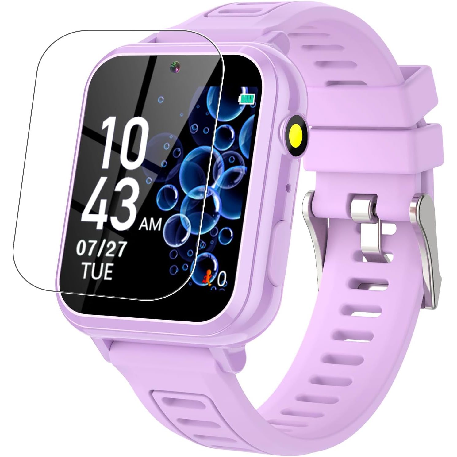 Buy now Smart Watch for Kids Gift for Girls Age 5-12, 1.54" Touch Screen Watch with HD Camera Video 39 Games Music Pedometer Flashlight Alarm Clock, Gifts for 7 8 9 10 Year Old Girls Boys Purple at indiglob india