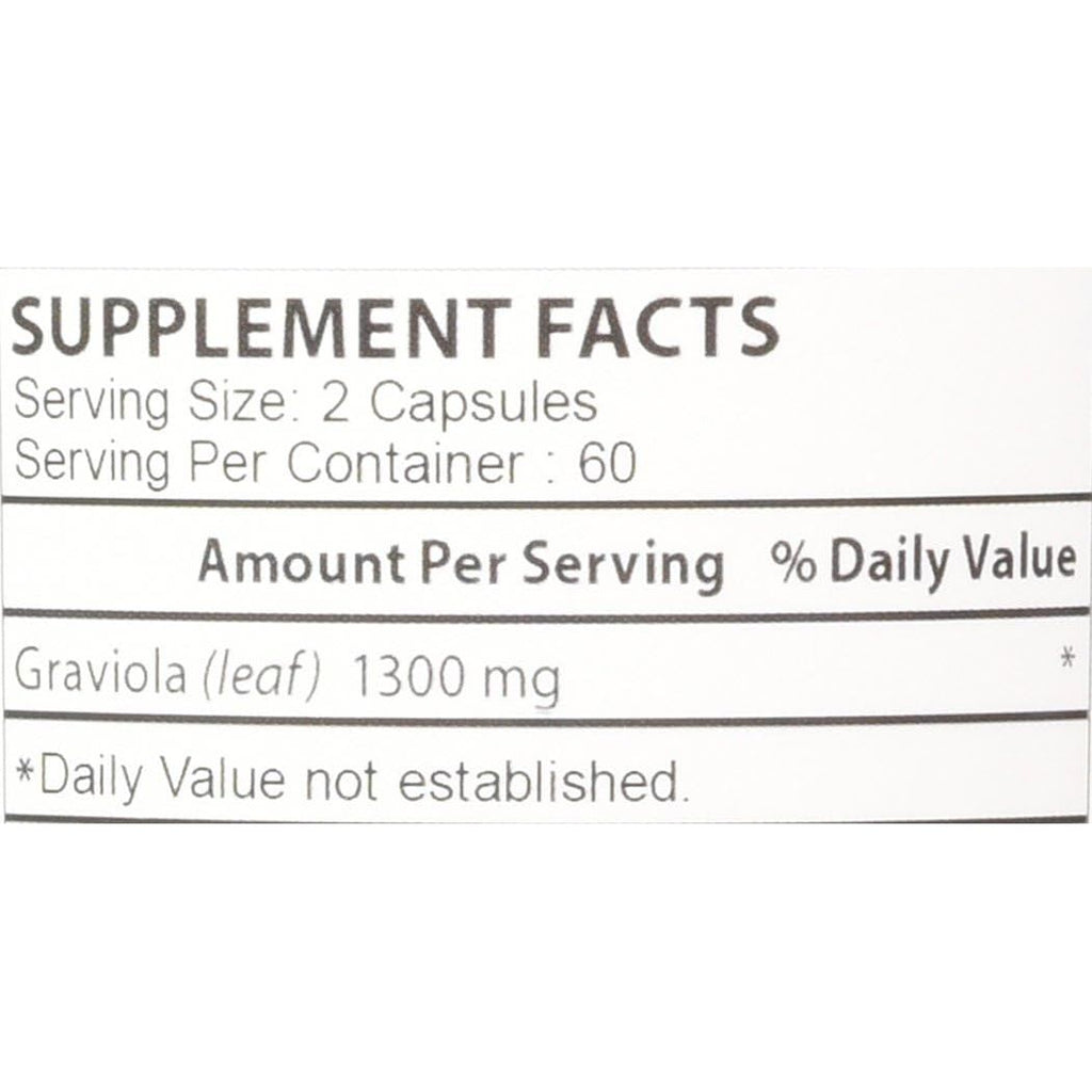 Buy now Graviola 100% Pure Graviola 1300mg Per Servings 120 Capsules Per Bottle (Annona muricata) at indiglob india