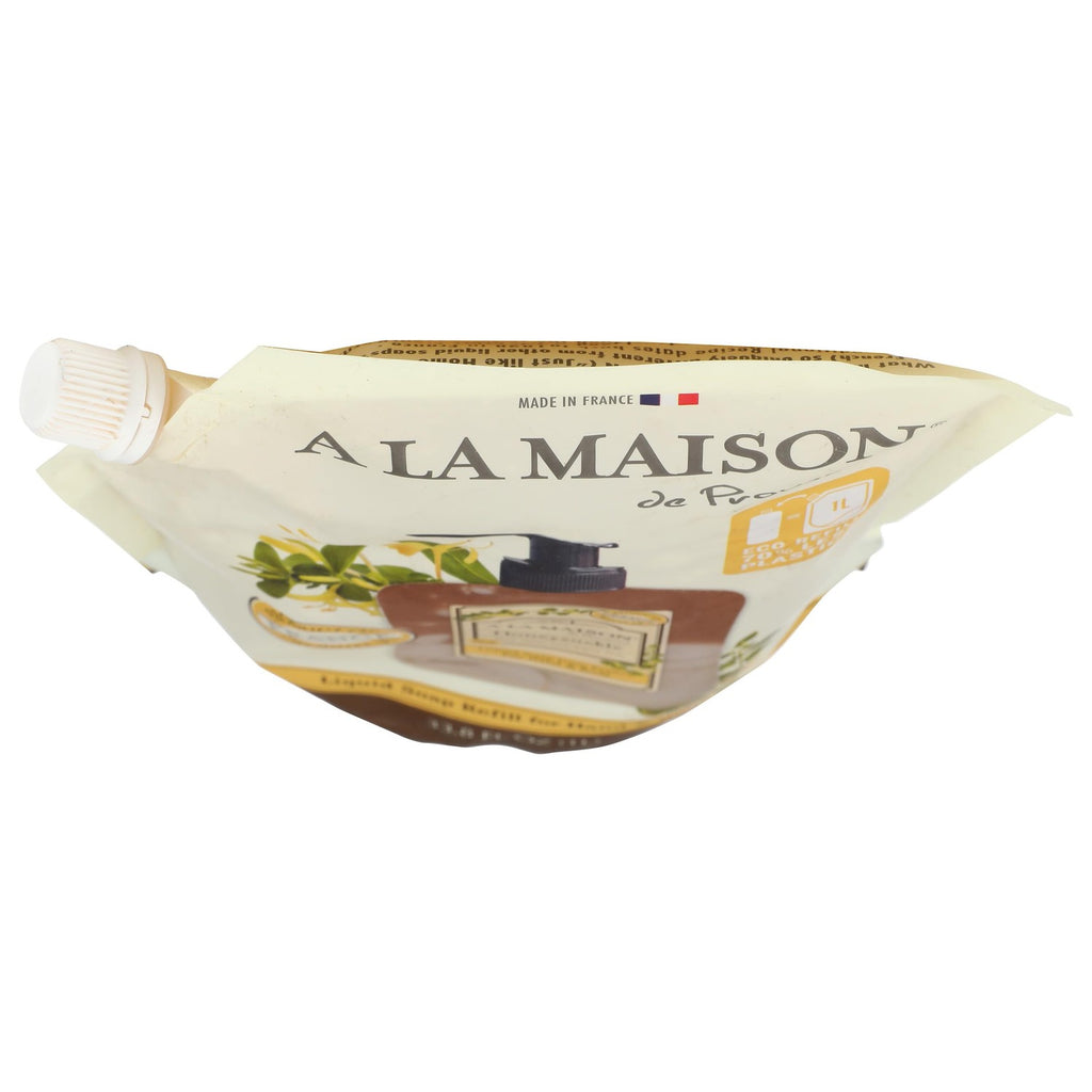 A LA MAISON Honeysuckle Natural Hand Wash Made with Essential Oils - Biodegradable, Plant-Based, Vegan, Cruelty-Free (33.8 Fl Oz Refill Pouch)