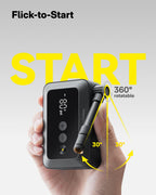 HOTO Electric Bike Tire Pump, Mini Bicycle Pump, 25s Fast Inflate