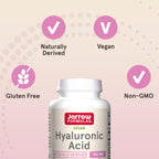 Buy now Jarrow Formulas Hyaluronic Acid 120 mg, Dietary Supplement, Skin Health Support, 60 Veggie Capsules, Up to 30 Day Supply at indiglob india