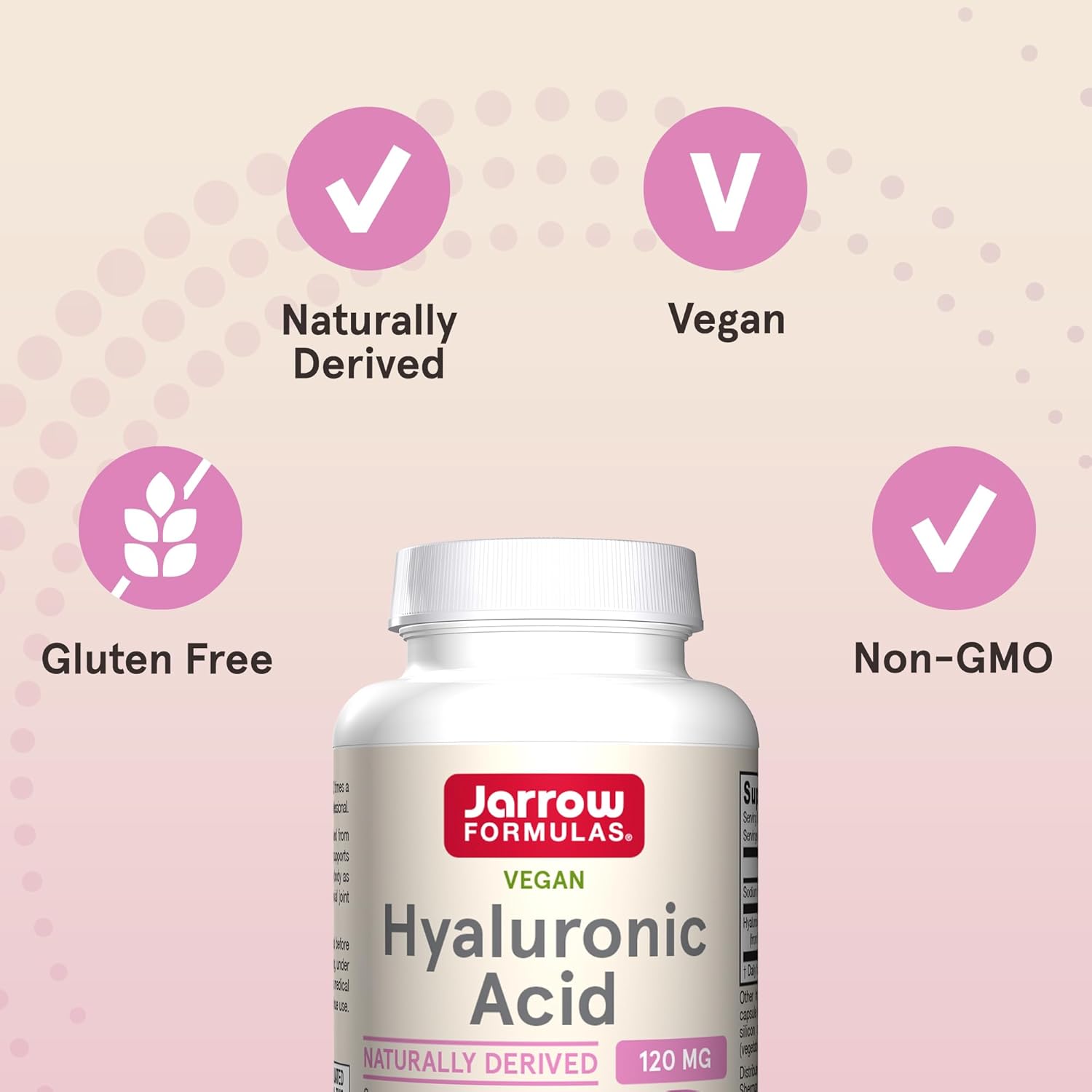 Buy now Jarrow Formulas Hyaluronic Acid 120 mg, Dietary Supplement, Skin Health Support, 60 Veggie Capsules, Up to 30 Day Supply at indiglob india
