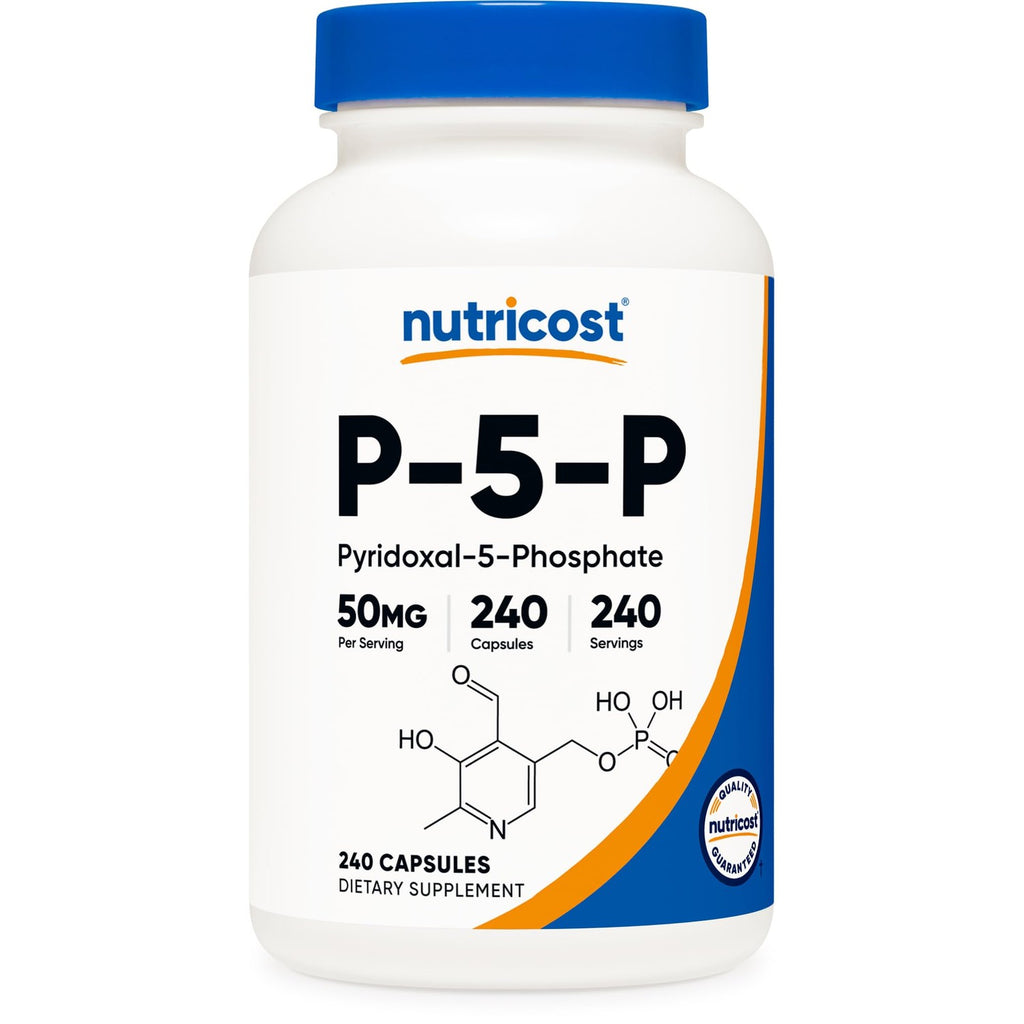 Nutricost P5P Vitamin B6 Supplement (50mg) 240 Capsules, Gluten Free | Pyridoxal-5-Phosphate, Vegetarian Friendly, GMO-Free