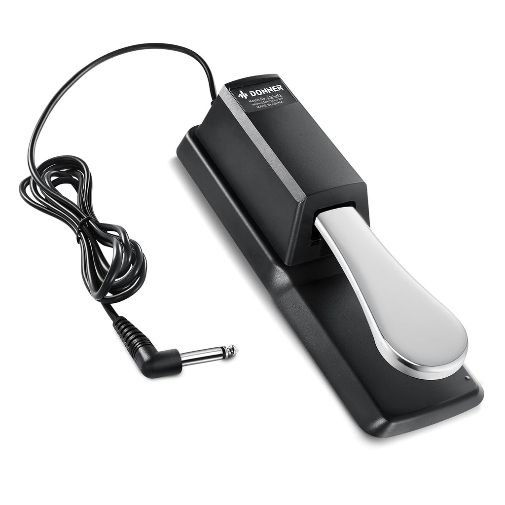 Buy now Donner DSP-001 Sustain Pedal for Keyboard, Universal Piano Pedal with Polarity Switch for Digital Piano/Piano Keyboard/MIDI KeyboardSynthesizer, 1/4'' (6.35mm) Input Plug, 63'' (1.6m) Cable at indiglob india