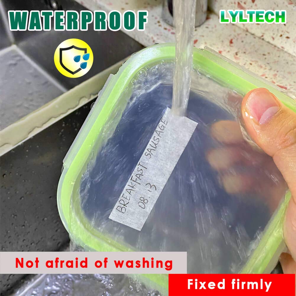 LYLTECH White Freezer Tape 5 Rolls x 3/4in x 33yd -1.5in Core