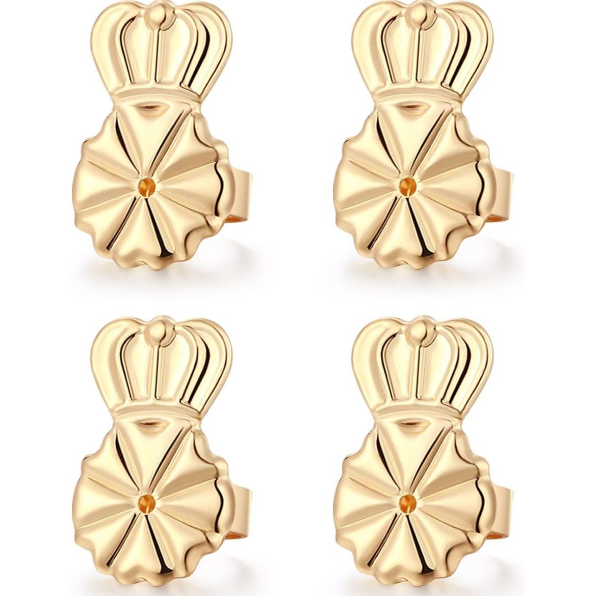 Buy now DELECOE Earring Lifters Hypoallergenic Earring Backs for Droopy Ears Adjustable 14K Gold Plated Secure Backs Repacements for Heavy Studs Droopy Earrings (Gold&Silver) 2 Gold at indiglob india