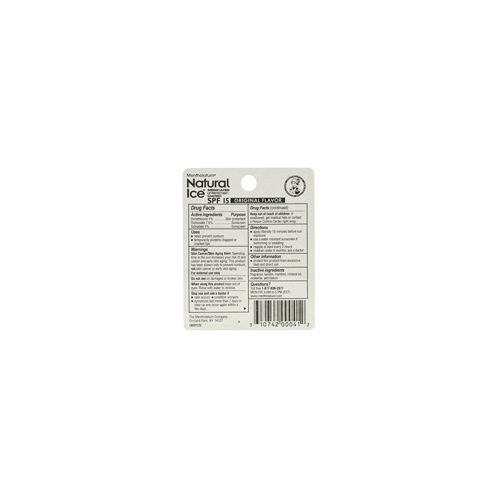 Buy now Mentholatum Natural Ice Medicated Lip Protectant Sunscreen, 0.16 Ounce (Pack of 12) at indiglob india