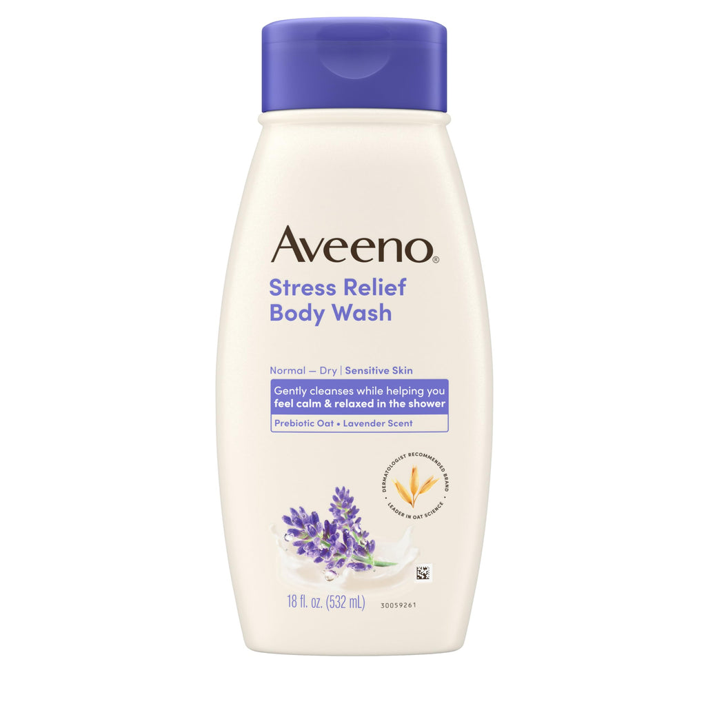 Aveeno Stress Relief Body Wash, Lavender Scent, 18 fl. oz