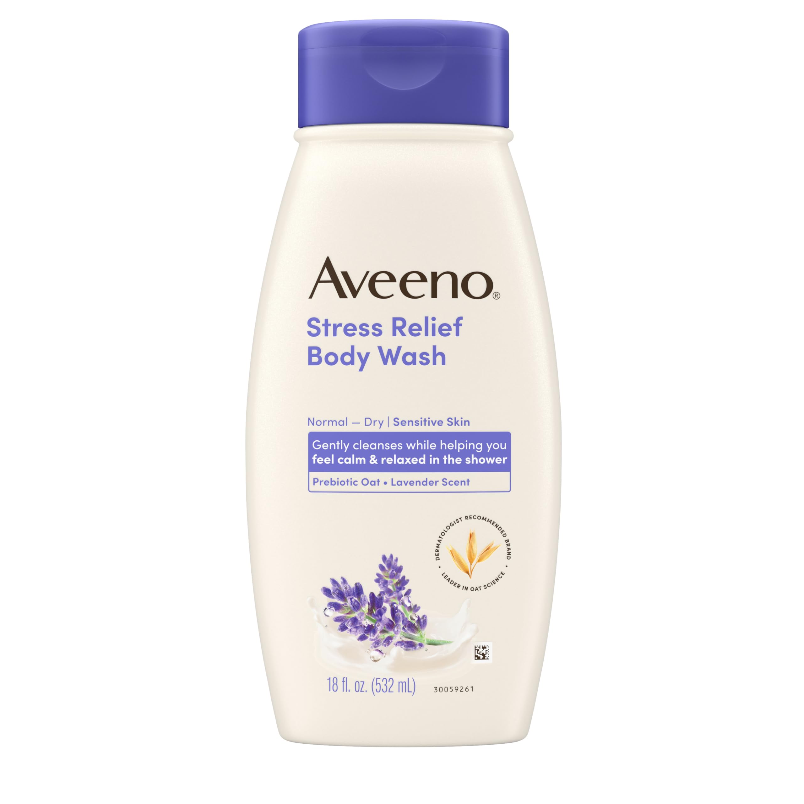 Aveeno Stress Relief Body Wash, Lavender Scent, 18 fl. oz