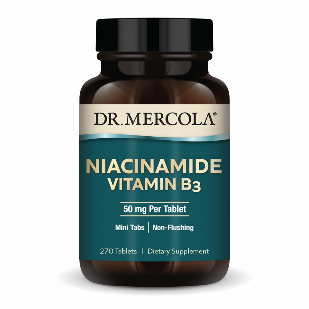 Dr. Mercola Niacinamide Vitamin B3, 50 mg, 270 Tablets (90 Servings)