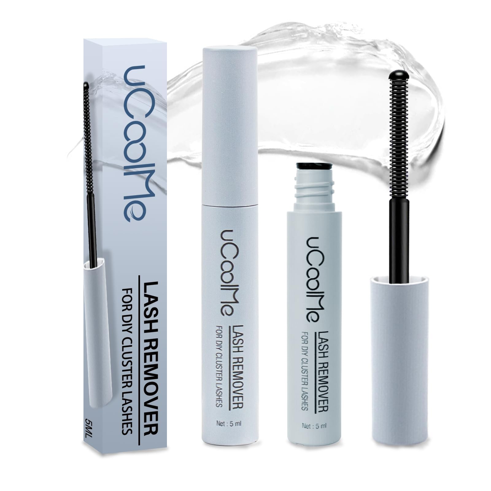 uCoolMe Lash Bond and Seal Waterproof 10ML for Lash Clusters 144Hours SuperStrong Long-Lasting Non-Irritating Eyelash Glue for DIY at Home(Black,10ML)