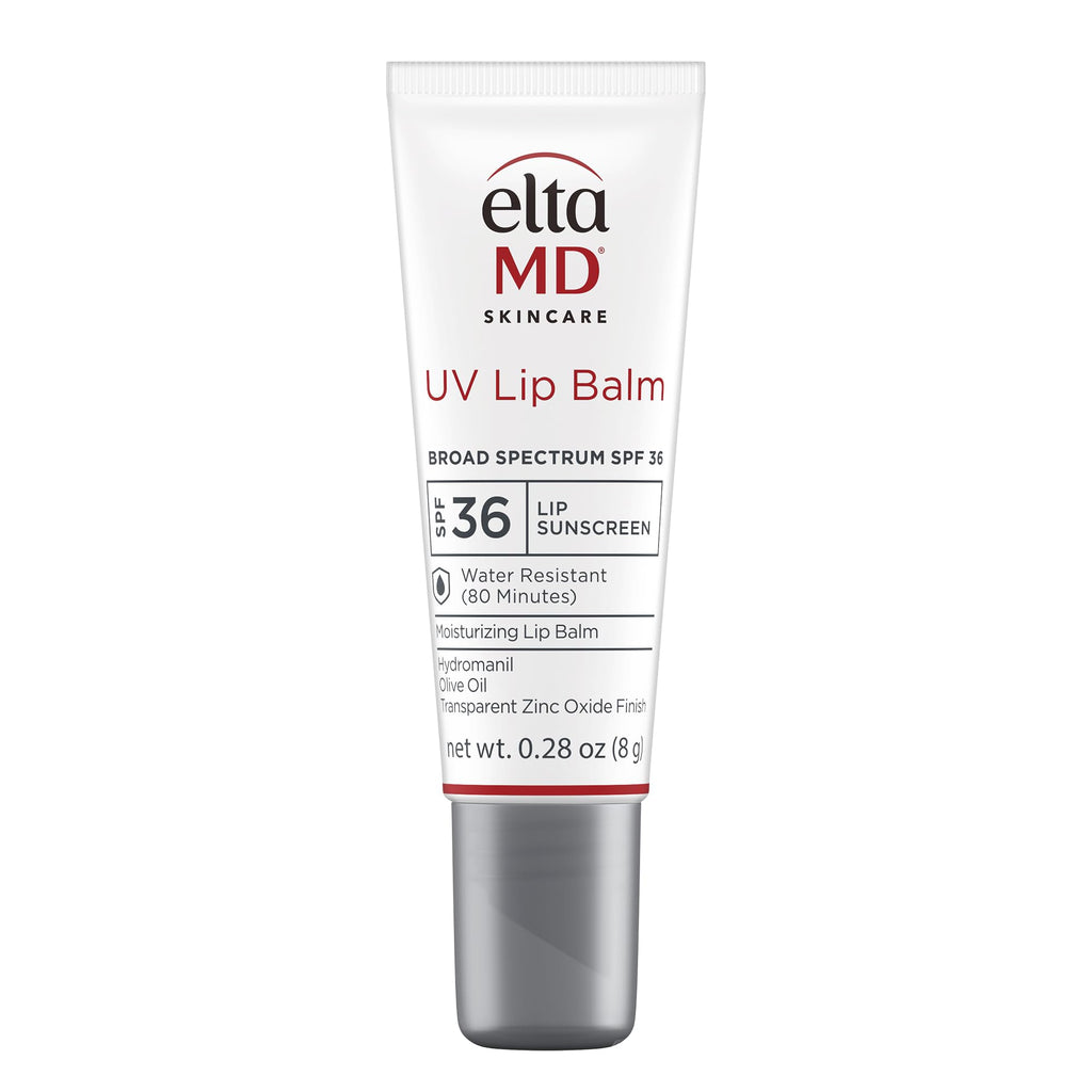 EltaMD UV Lip Balm Sunscreen, Transparent Zinc Oxide, SPF 30 | Restores Natural Softness and Hydrates, Protects Chapped, Dry, and Cracked Lips, Sheer Finish, Water Resistant Up to 80 Min.