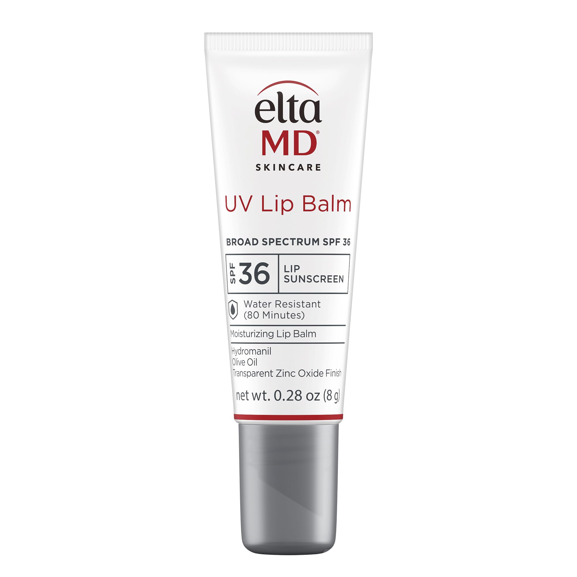 EltaMD UV Lip Balm Sunscreen, Transparent Zinc Oxide, SPF 30 | Restores Natural Softness and Hydrates, Protects Chapped, Dry, and Cracked Lips, Sheer Finish, Water Resistant Up to 80 Min.