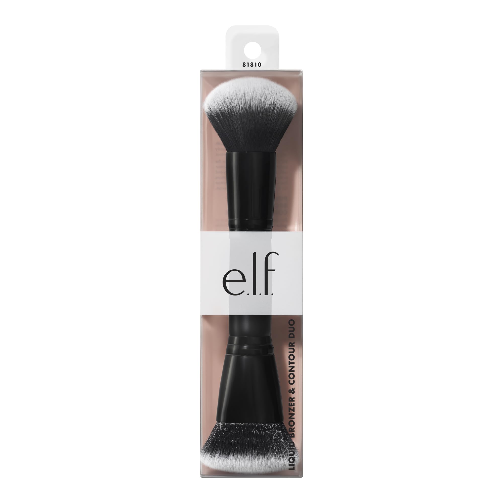 e.l.f. Liquid Bronzer & Contour Duo Brush | Silky Highly Pigmented Formula with Dual-ended Makeup Brush, Synthetic Bristles, 100% Vegan and Cruelty-Free