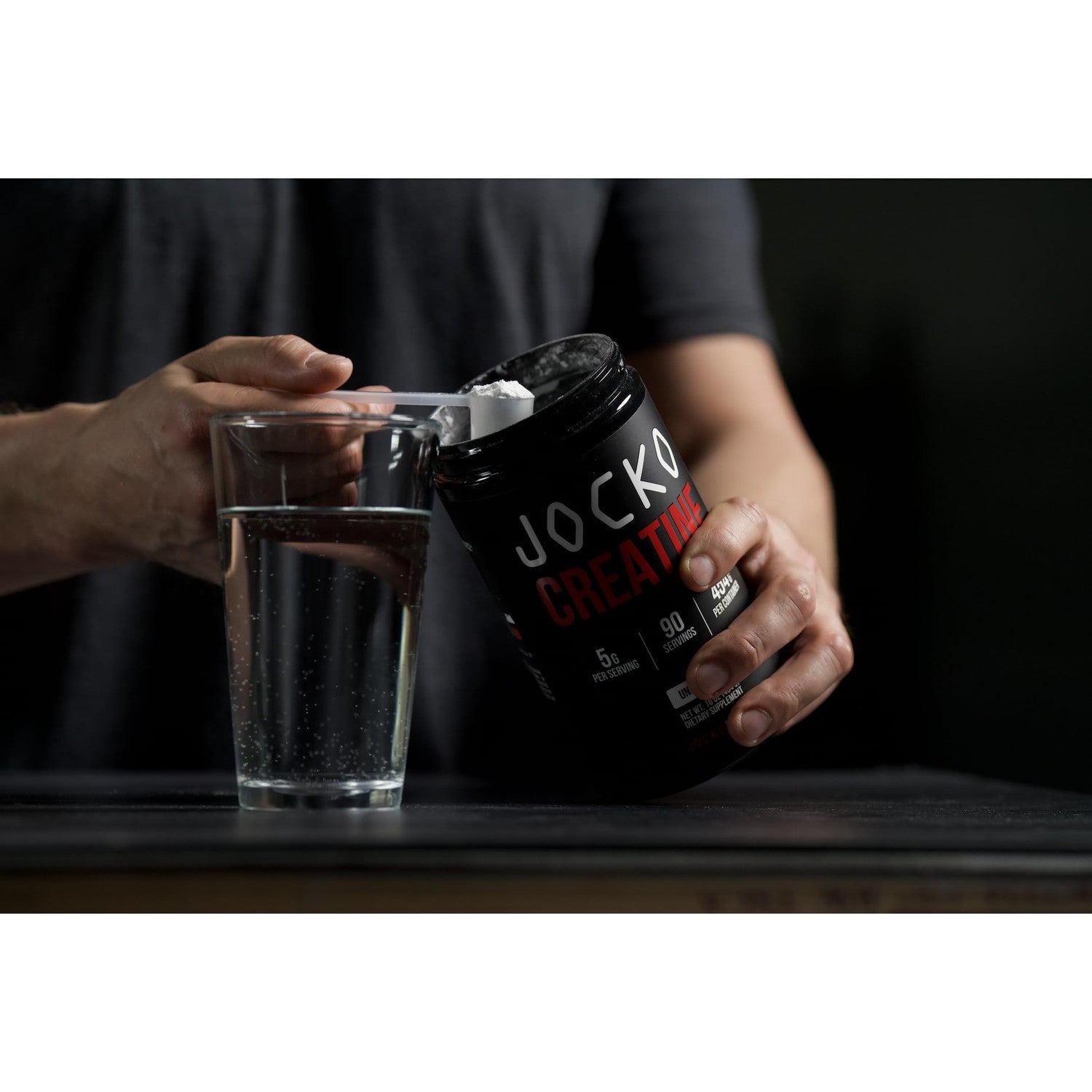Jocko Fuel Creatine Monohydrate, Pure Micronized Powder for Men & Women, Supports Muscle Growth, Strength, Recovery & Cognition, Unflavored, 450 Grams, 90 Servings