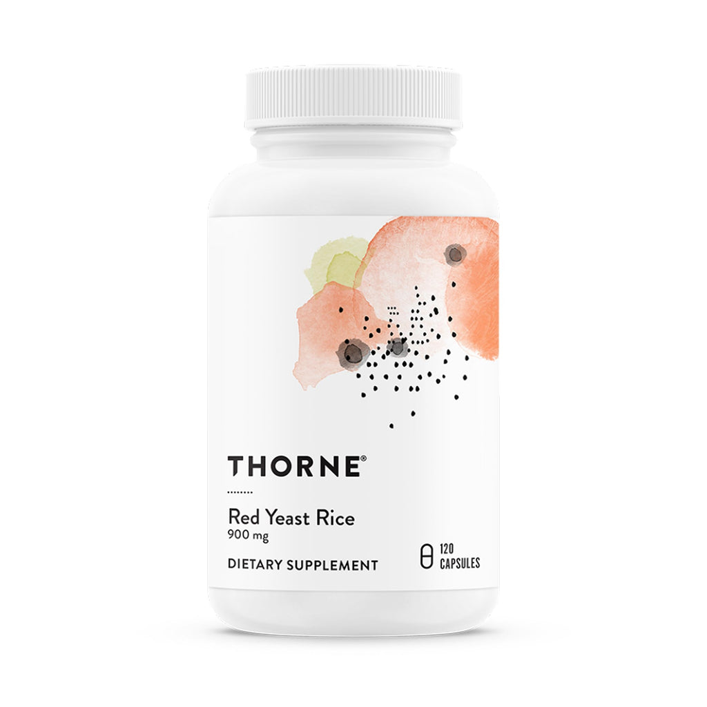 THORNE Red Yeast Rice, 900 mg per Capsule, 120 Capsules | Supports Healthy Cholesterol Levels Already in a Normal Range & Heart Health*, Gluten & Dairy-Free, Third-Party Certified