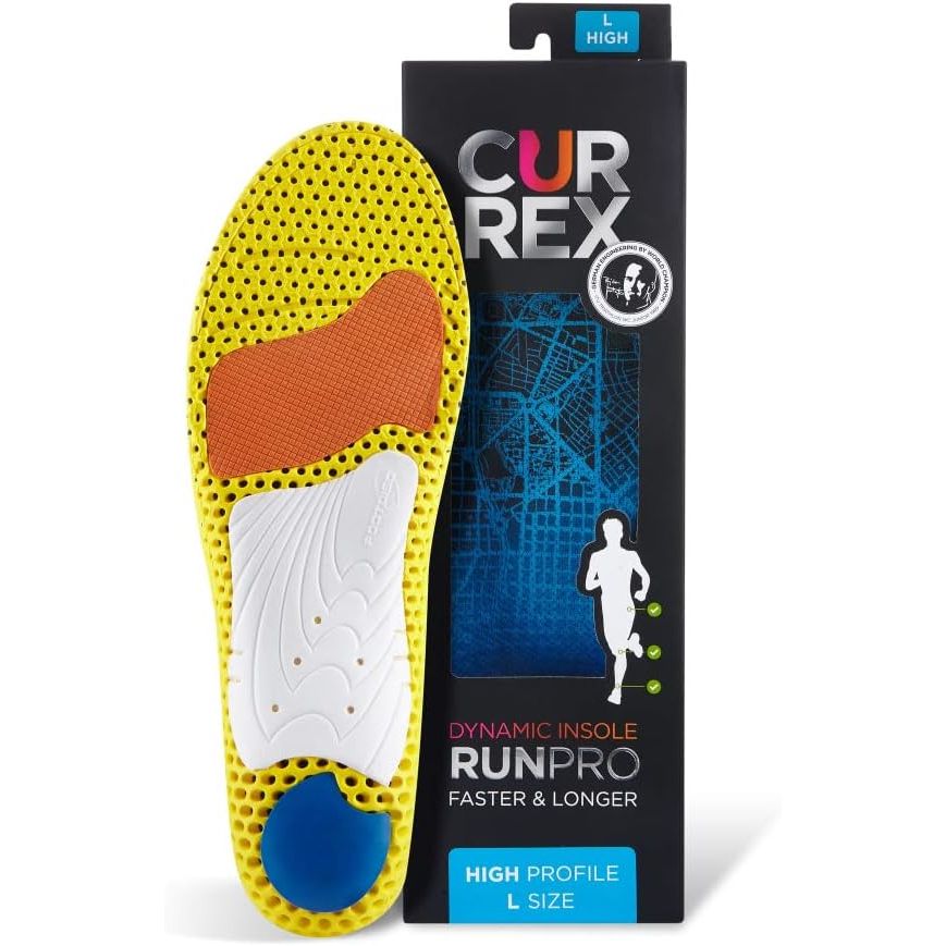 Buy now CURREX RunPro Insoles for Running Shoes â€“ Arch Support Inserts to Help Reduce Fatigue, Prevent Injuries & Boost Performance â€“ for Men & Women â€“ High Arch, Large S (Mens 5-6.5 Womens 6.5-8) High Arch - Blue at indiglob india