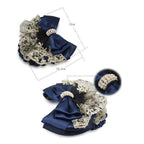 Buy now Lady Bow Hair Bun Net Snood Crochet Net Bun Hair Cover Hair Accessories Bowknot Decor Barrette Hair Clip Lace Flower Hair Accessories (Black) at indiglob india