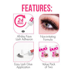 DUO Eyelash Glue, Dark Tone, Lash Adhesive for Strip Lashes, 0.25 oz 2 Pack | Waterproof & Long-Lasting Lash Glue, Secure Hold, Formaldehyde and Latex Free, Made in the USA