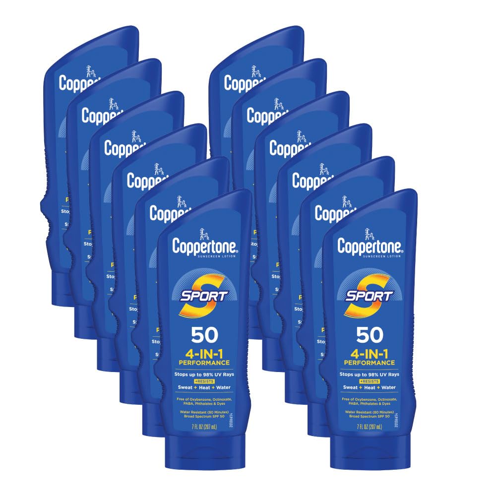 Buy now Coppertone SPORT Sunscreen Lotion Broad Spectrum SPF 50 (3 Fluid Ounce) (Packaging may vary) at indiglob india