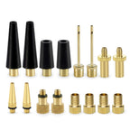 Bicycle Presta Schrader Valve Adaptor, 16PCS YASI Brass Bike Pump Adapters, Ball Pump Needle, Balloon Inflatable Toys Nozzle Inflator Adapter, Air Pump Accessories for Standard Pump or Air Compressor1