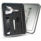 Buy now ROYAL [Made in Korea] Nose Hair Trimmer for Men Set, Birdie Set, with Nail Clippers and Tweezers, Manual, Battery-Free, Waterproof, Painless with Twelve Dual-Edged Blades, Patented Mechanism RET-4 at indiglob india