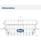 Buy now Drive Medical 10200B Walker Basket, Basket for Folding Walker with Cup Holder, White at indiglob india