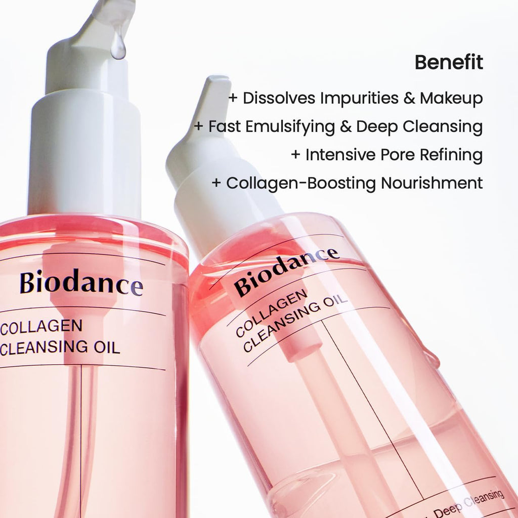BIODANCE Collagen Cleansing Oil, Facial Oil Cleanser, Gentle Makeup Remover, Bleackhed and Whitehead Remover for Sensitive Skin, Korean Skin Careㅣ6.76 fl. oz. (200 ml)