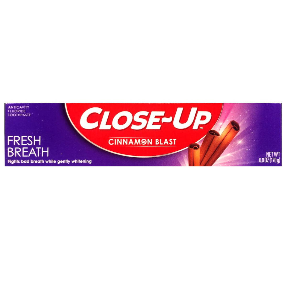 Close-Up Toothpaste, Refreshing Red Gel, Anticavity Fluoride, Cinnamon, 6 Ounce (Pack of 6)
