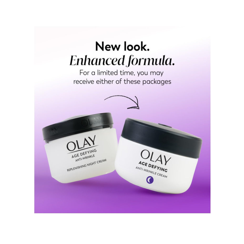 Buy now Olay Age Defying Anti-Wrinkle Replenishing Night Face Cream, 2.0 Ounce, 3 Count at indiglob india