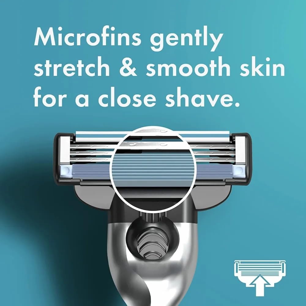 Buy now MACH 3 - Handle w/1 Cartridge & Turbo REFILLABLE Razor at indiglob india