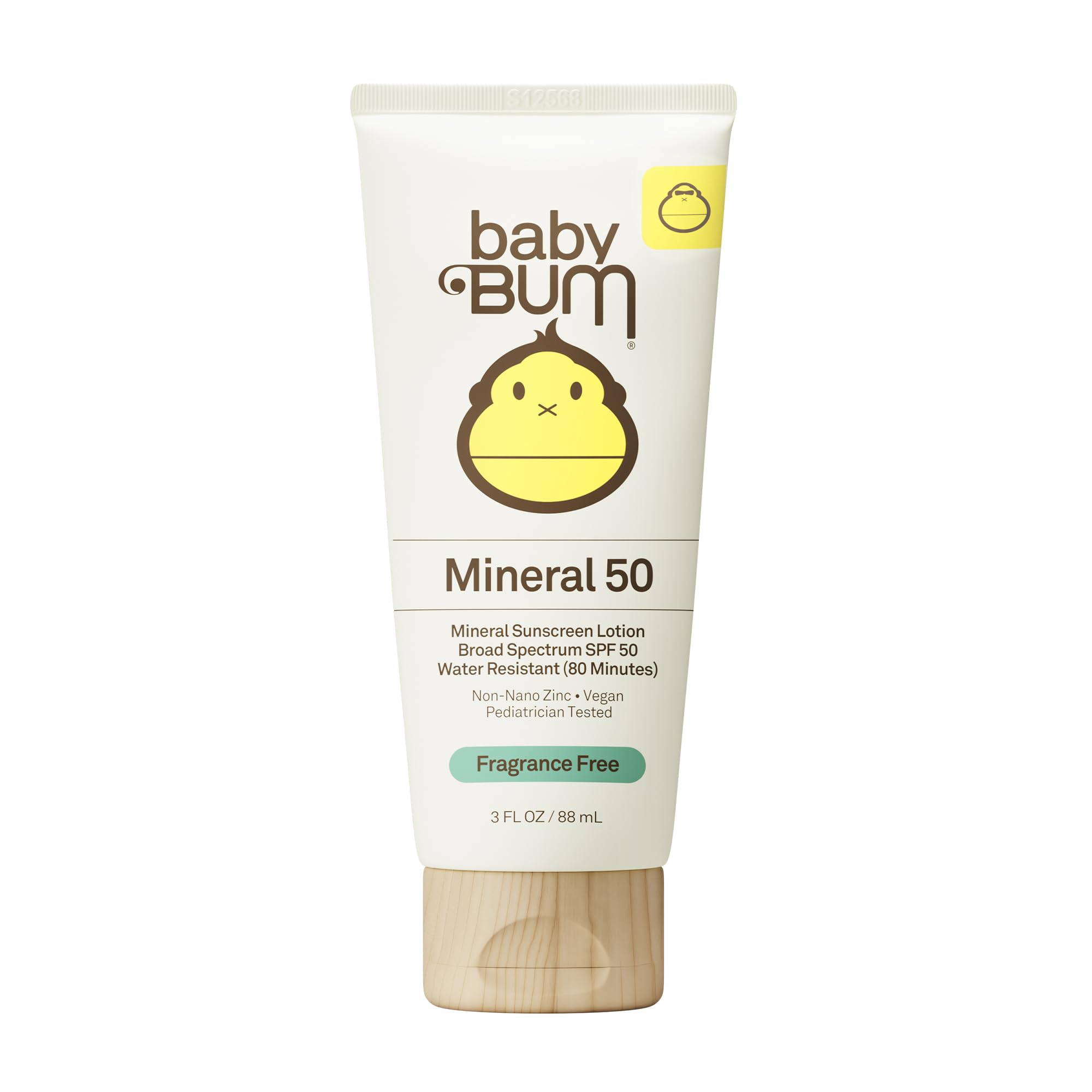 Baby Bum SPF 50 Sunscreen Lotion - Mineral UVA/UVB Face and Body Protection for Sensitive Skin - Hawaii 104 Act Compliant (Made without Octinoxate & Oxybenzone) - Travel Size - 3 oz
