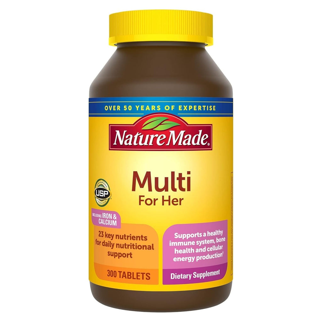 Nature Made Multivitamin For Her, Daily Nutritional Support Multivitamin for Women, Nature Made Womens Vitamins & Minerals, 90 Tablets, 90 Day Supply