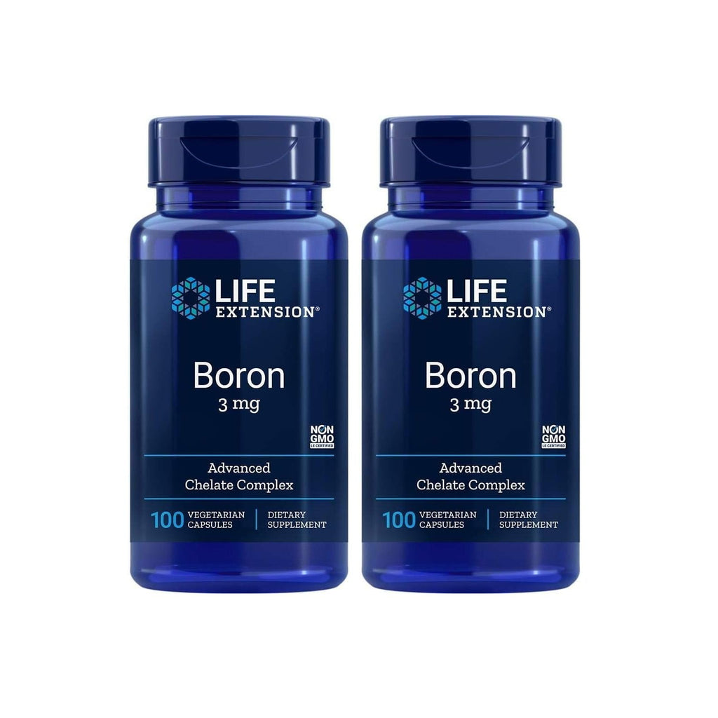 Life Extension Boron 3 mg with Vitamin B2, 100 Capsules | With Vitamin B2, Supports Healthy Bones, Bone Metabolism & Immune Function, Gluten Free, Non-GMO & Vegetarian
