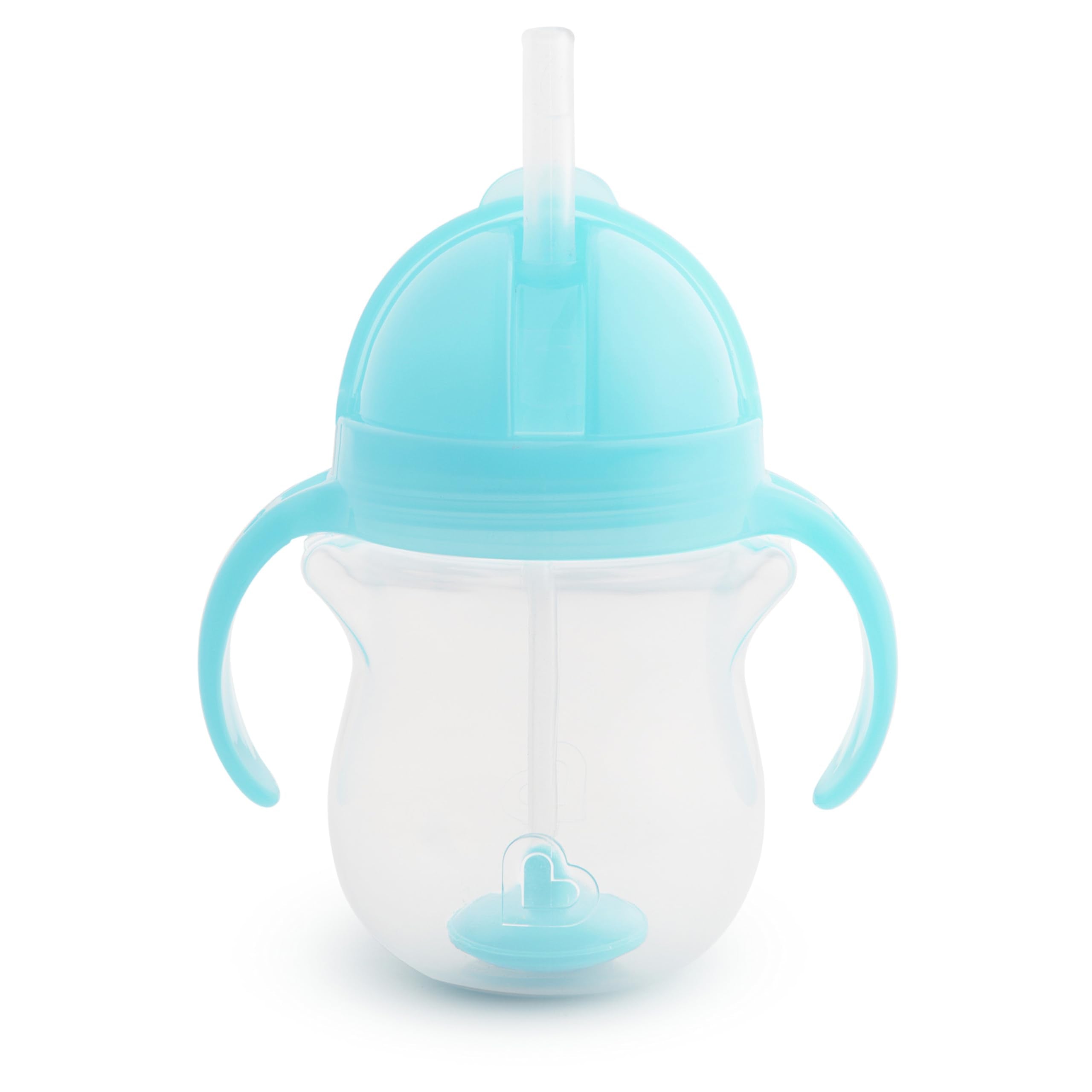 Buy now Munchkin Any Angle Sippy Cup for Toddlers, Spill Proof Weighted Straw Cup with Transition Handles for Babies 6 Months and Up, 7 Ounce, Blue Blue 1 Count at indiglob india