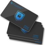 Buy now TICONN RFID Blocking Cards - 4 Pack, Premium Contactless NFC Debit Credit Card Passport Protector Blocker Set for Men & Women, Smart Slim Design Perfectly fits in Wallet/Purse (4) at indiglob india