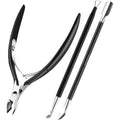 Buy now Cuticle Trimmer Cuticle Remover with Cuticle Pusher, XUNXMAS Professional Stainless Steel Durable Pedicure Manicure Tools Cutter Nipper Scissor Clipper for Fingernails and Toenails Dead Skin Black Black at indiglob india