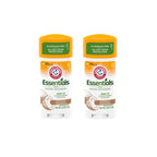 ARM & HAMMER Essentials Deodorant - Made with Natural Deodorizers - Coconut Geranium - Free From Aluminum, Parabens & Phthalates, 2.5 oz (Pack of 3)