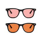 BRADDELL FL-41 Rose & FL-60 Wayfarer Blue Light Glasses for Migraine Light Sensitivity, Fluorescent LED Lighting & Concussion (MEDIUM LARGE)