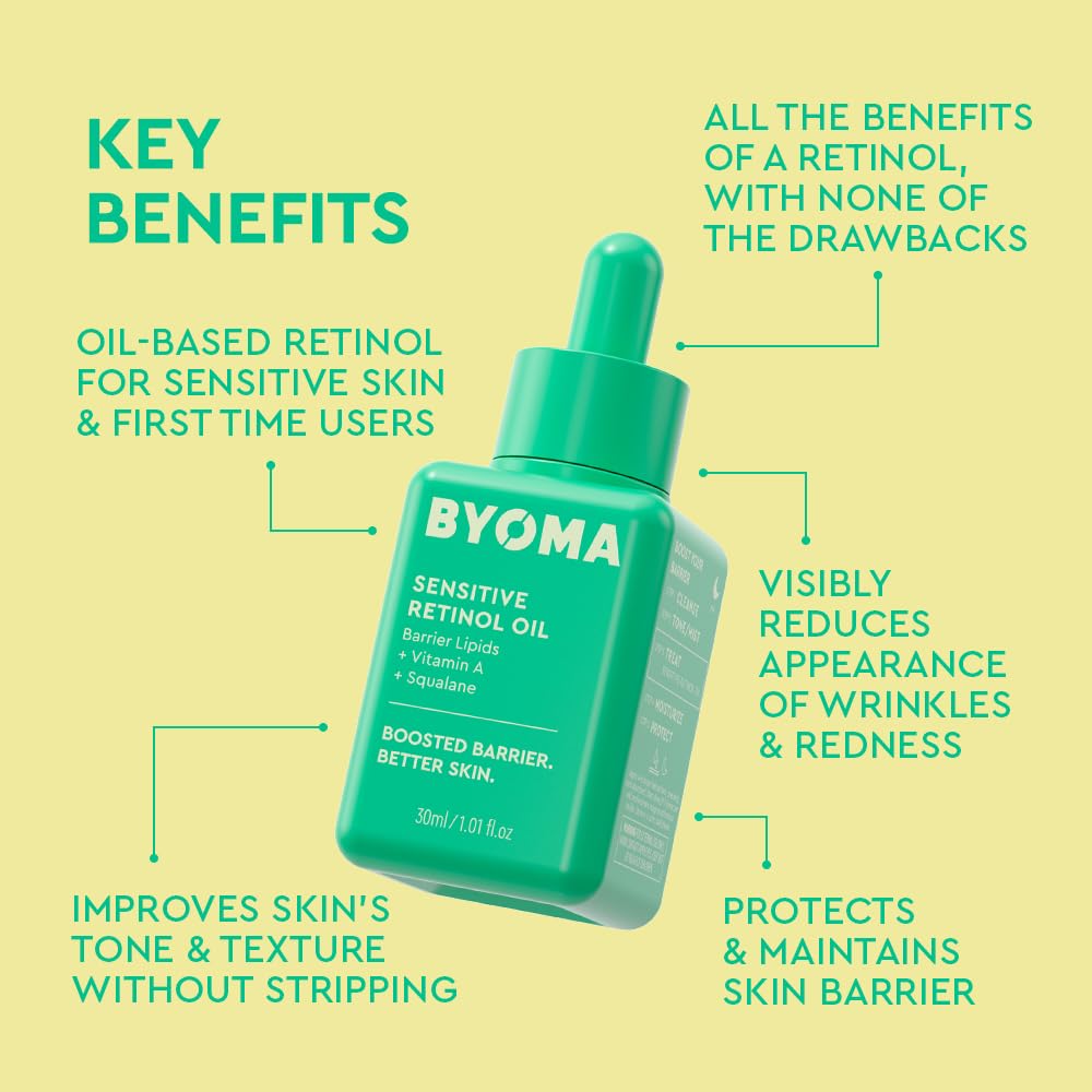 BYOMA Sensitive Retinol Oil, Face Oil for Retinol Beginners (30ml)