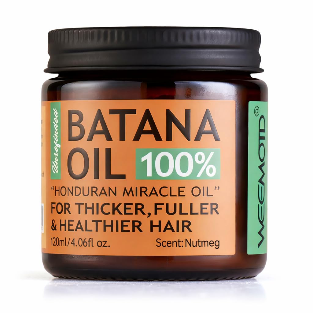 100% Raw Batana Oil for Hair from Honduras, 4.06 Fl Oz, Bright Coffee | Moisturizing Hair Mask, Adds Shine & Softness, Unrefined Conditioning Scalp Oil