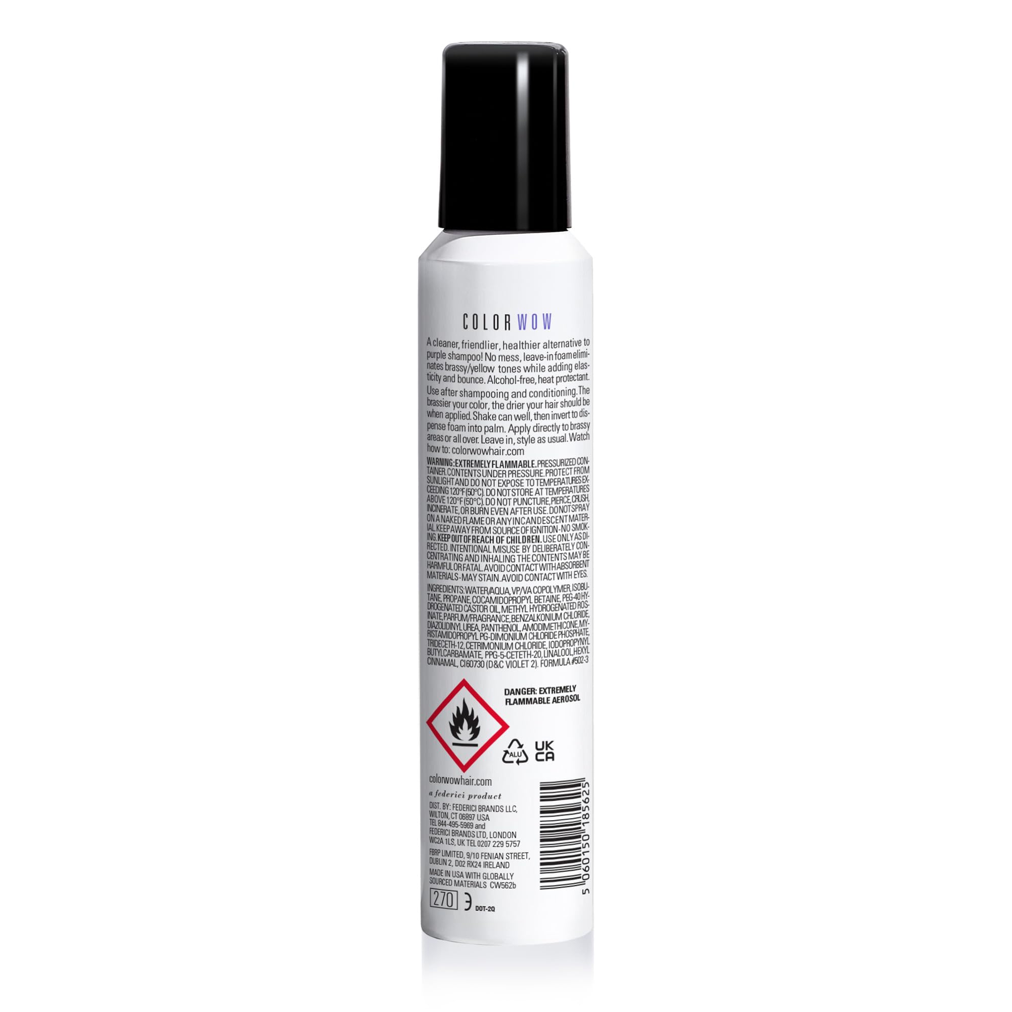 Buy now COLOR WOW Color Control Purple Toning + Styling Foam Æ’?? Instantly rids Blonde & Gray hair of brassy, yellow tones, Alcohol free, crunch free styling at indiglob india