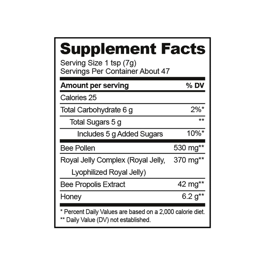 Beekeeper's Naturals Superfood Honey w/ Royal Jelly, Bee Pollen, 11.6 oz | Bee Pollen, Royal Jelly, Propolis, Natural Energy & Immune Support
